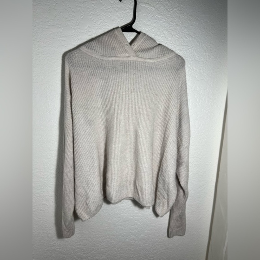 Banana Republic Cream Sweater Hoodie Women's Sz XL